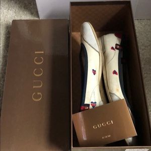 Gucci white flats